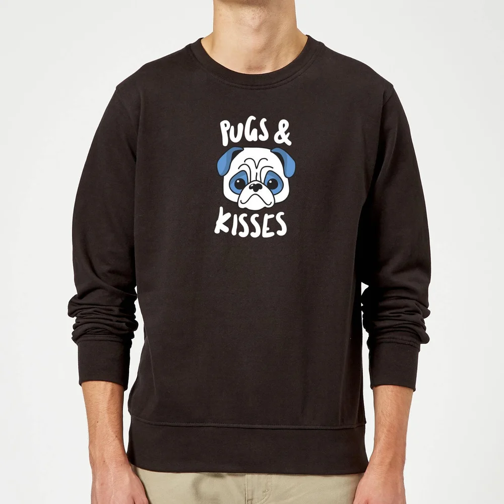 Pugs & Kisses Sweatshirt - Black - S - Zwart Afbeelding 1