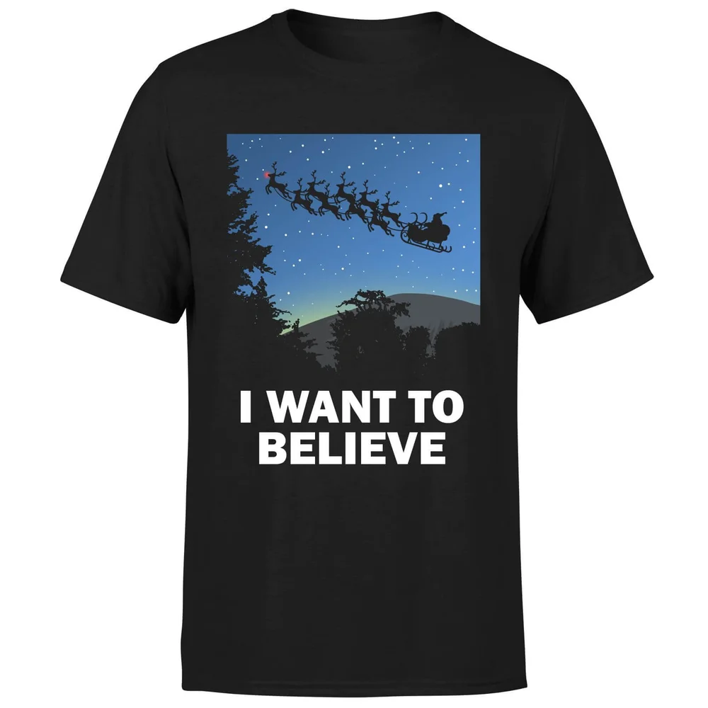 I Want To Believe T-Shirt - Zwart - 3XL Afbeelding 1