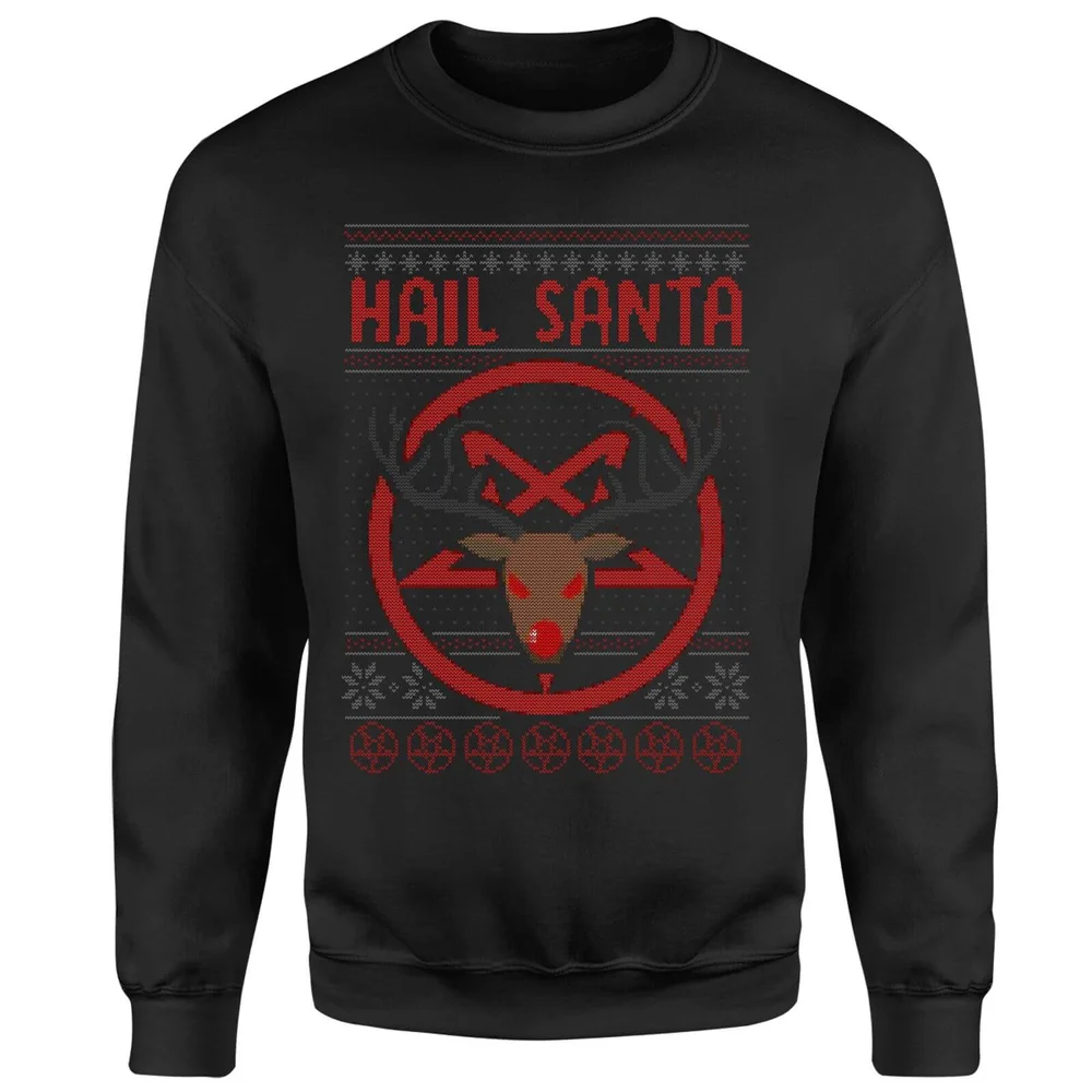 Hail Santa Kersttrui - Zwart - S Afbeelding 1