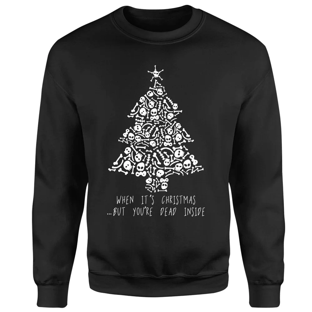 Dead Inside Kersttrui - Zwart - S Afbeelding 1