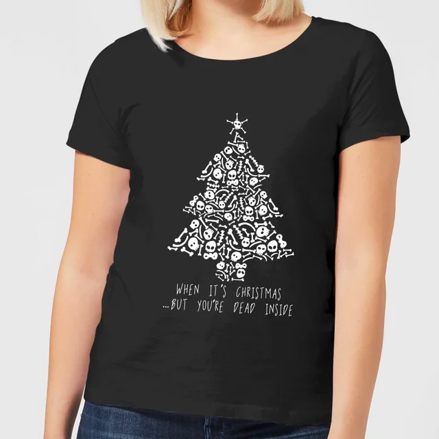 Dead Inside Dames T-Shirt - Zwart