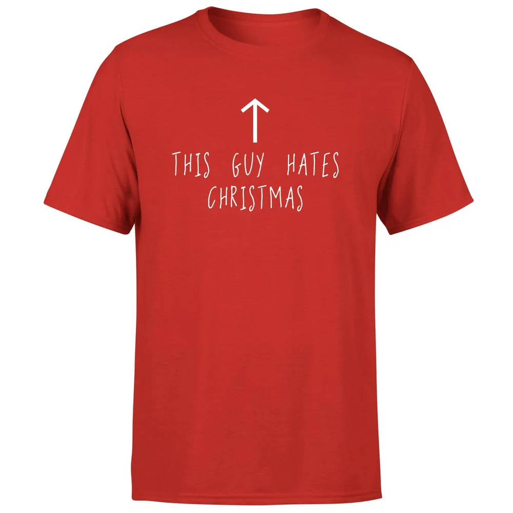 This Guy Hates Christmas T-Shirt - Rood - S - Rood Afbeelding 1