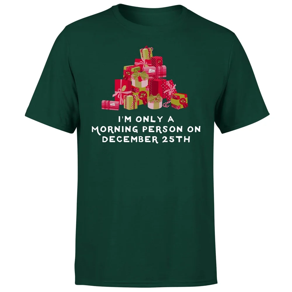 Im Only A Morning Person T-Shirt - Donkergroen - S - Forest Green Afbeelding 1