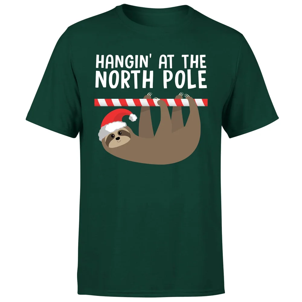 Hangin At The North Pole T-Shirt - Donkergroen - S - Forest Green Afbeelding 1
