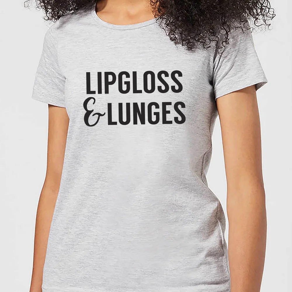 Lipgloss and Lunges Women's T-Shirt - Grey - S - Grijs Afbeelding 1