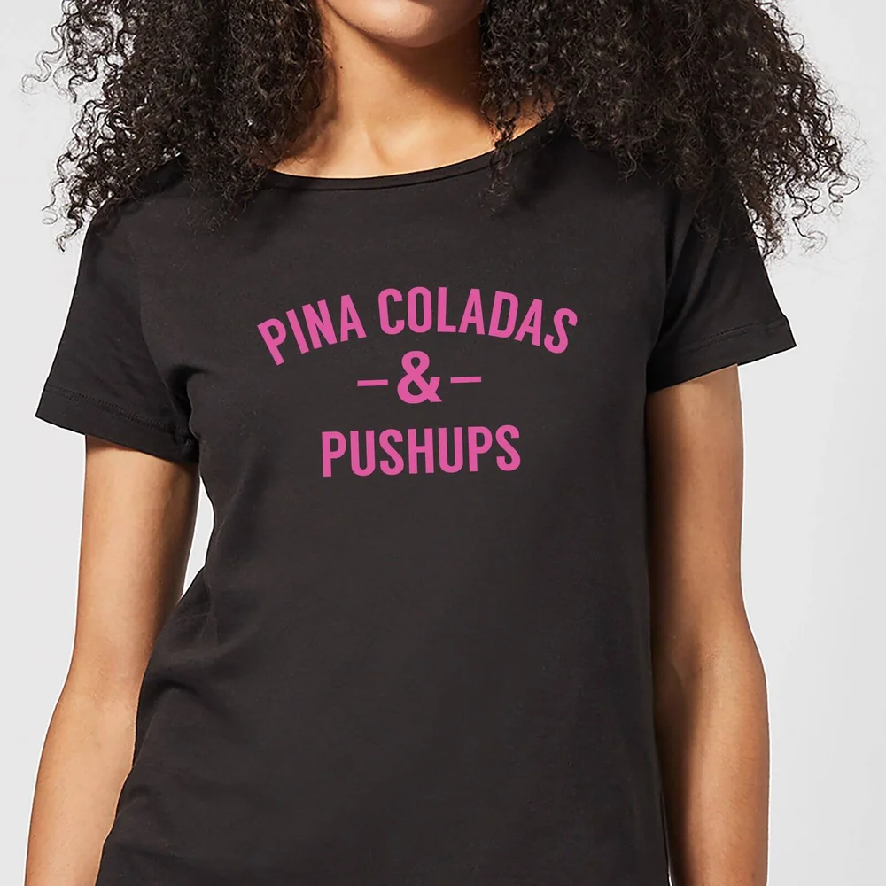 Pina Coladas and Pushups Women's T-Shirt - Black - 3XL Afbeelding 1