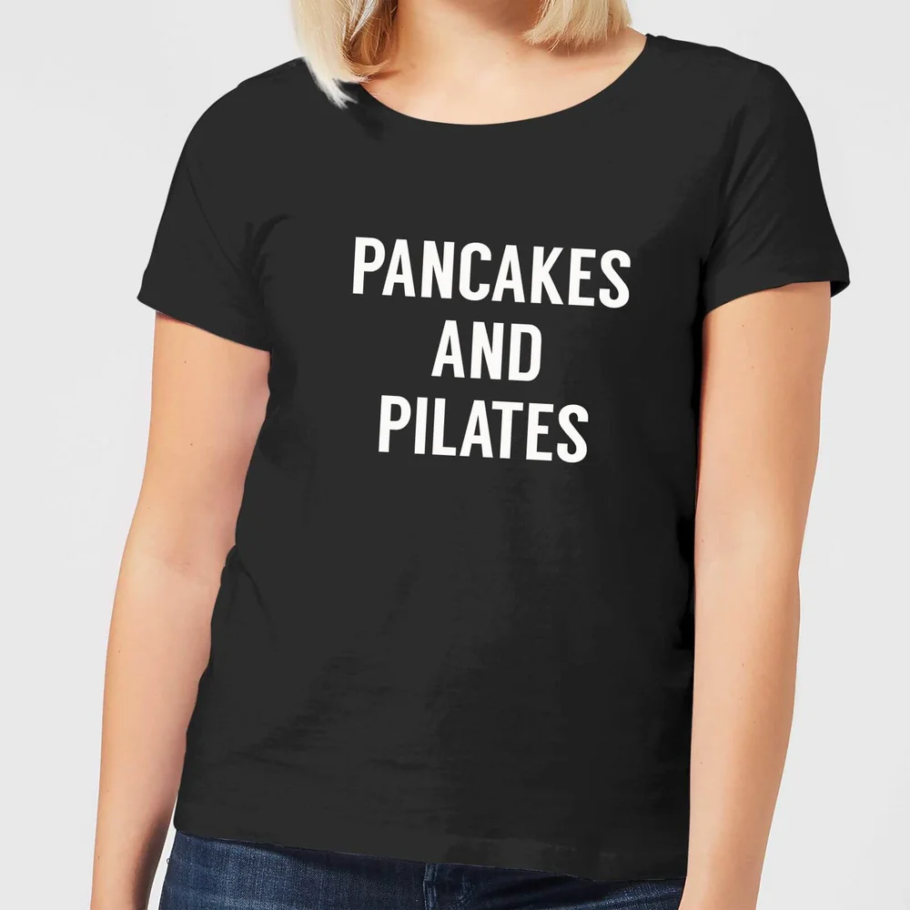 Pancakes and Pilates Women's T-Shirt - Black - 3XL Afbeelding 1