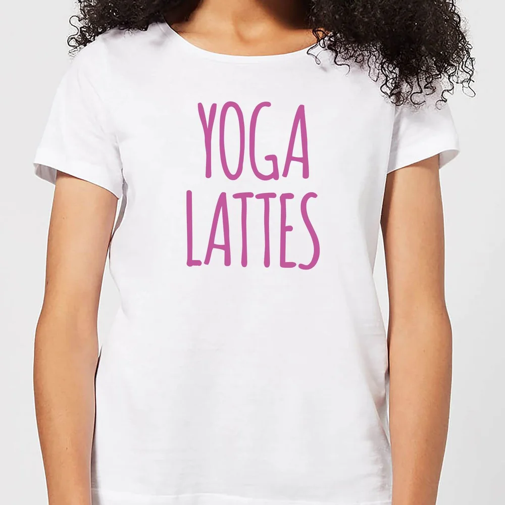 Yoga Lattes Women's T-Shirt - White - S - Wit Afbeelding 1