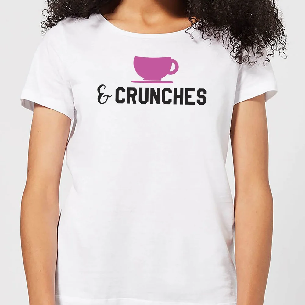 Coffee and Crunches Women's T-Shirt - White - S - Wit Afbeelding 1