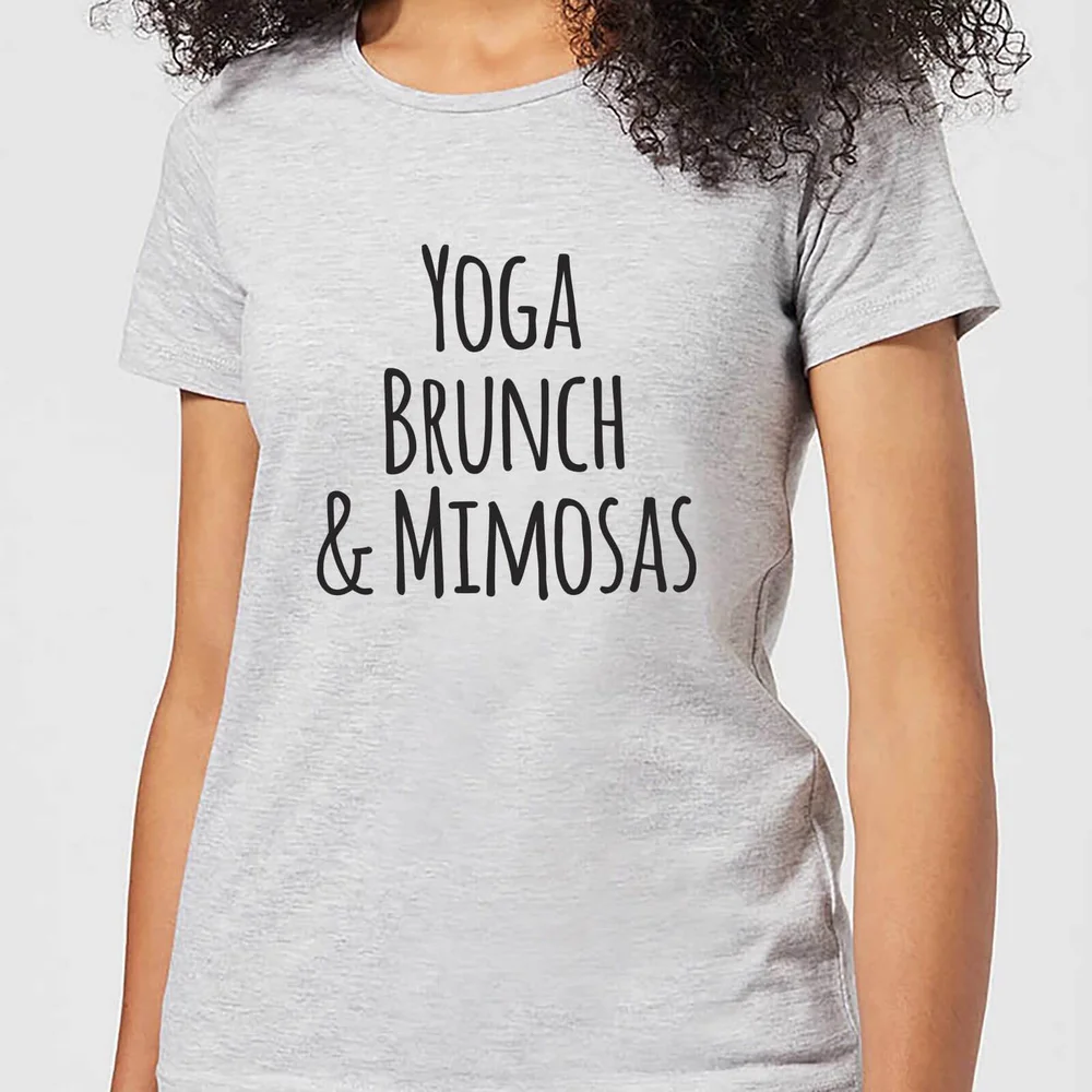 Yoga Brunch and Mimosas Women's T-Shirt - Grey - S - Grijs Afbeelding 1
