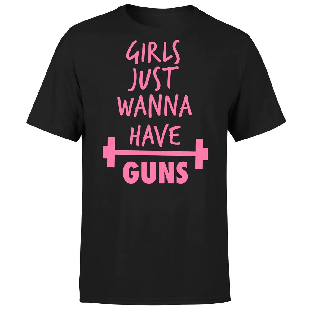 Girls Just Wanna have Guns T-Shirt - Black - S - Zwart Afbeelding 1