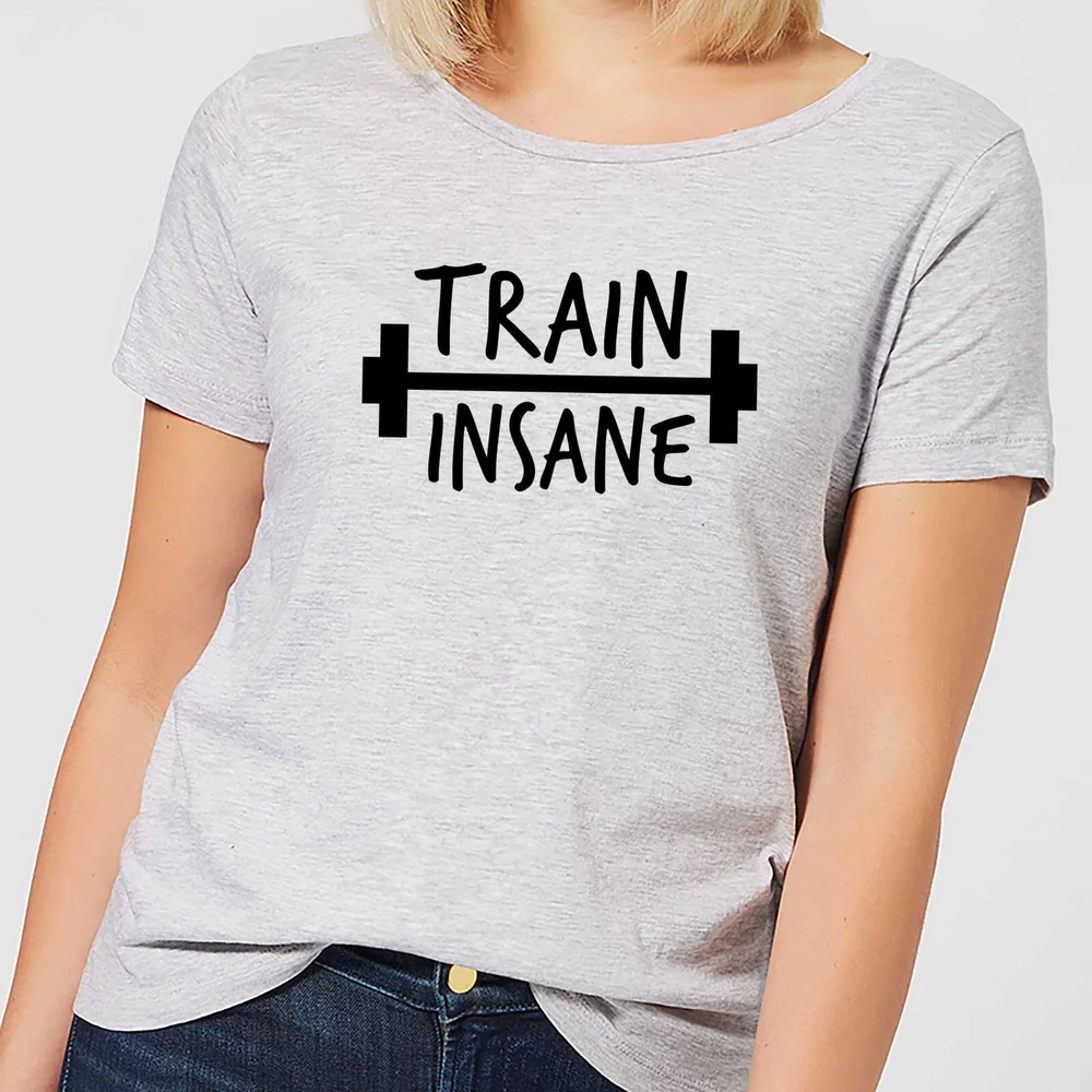 Train Insane Women's T-Shirt - Grey - S - Grijs Afbeelding 1