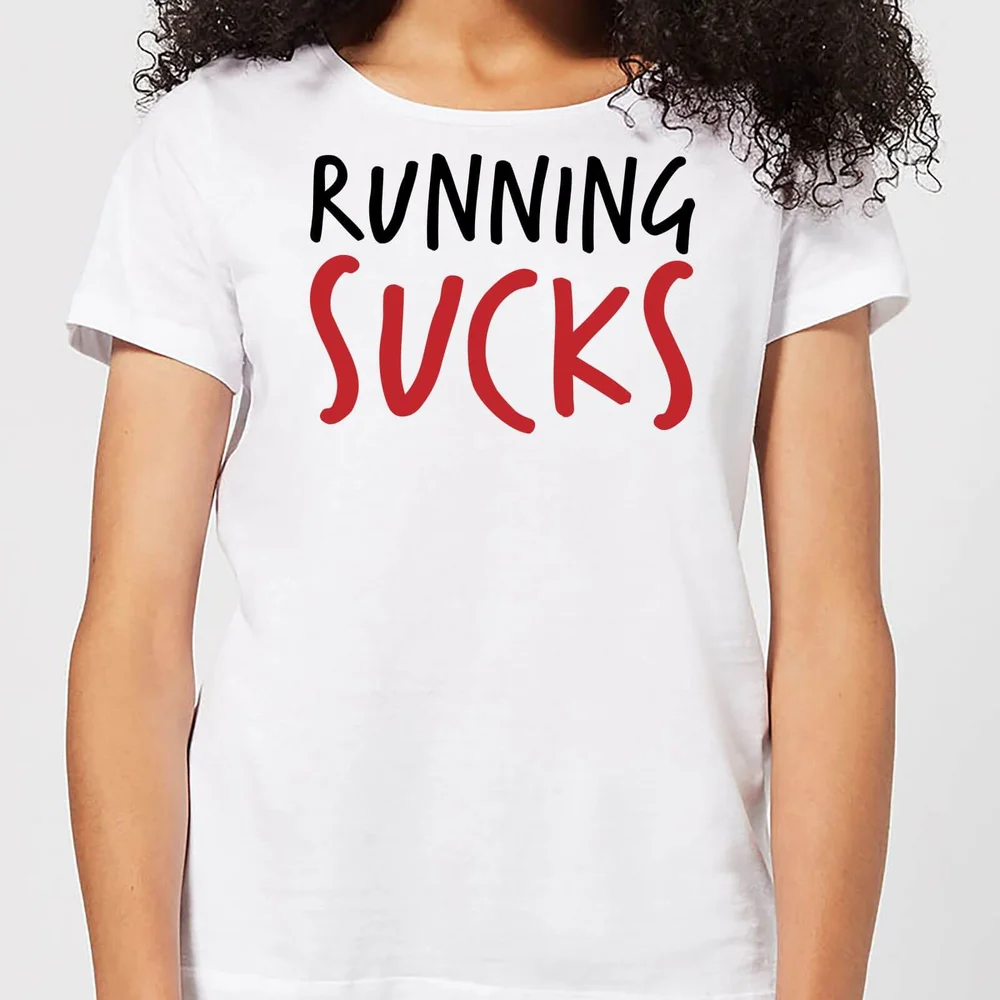 Running Sucks Women's T-Shirt - White - S - Wit Afbeelding 1