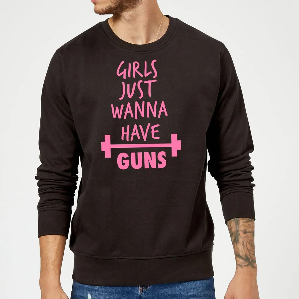 Girls Just Wanna have Guns Sweatshirt - Black - S - Zwart Afbeelding 1