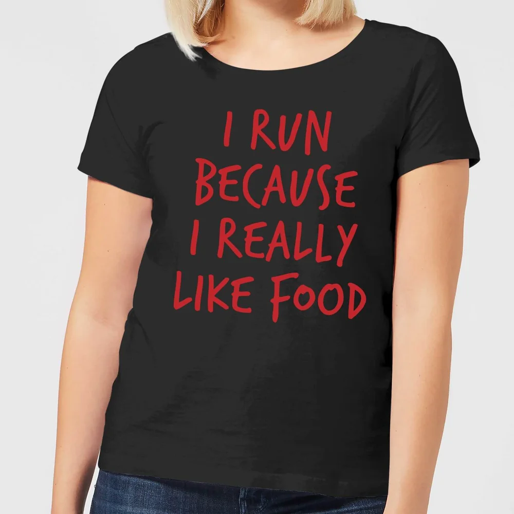 I Run Because I Really Like Food Women's T-Shirt - Black - 3XL Afbeelding 1