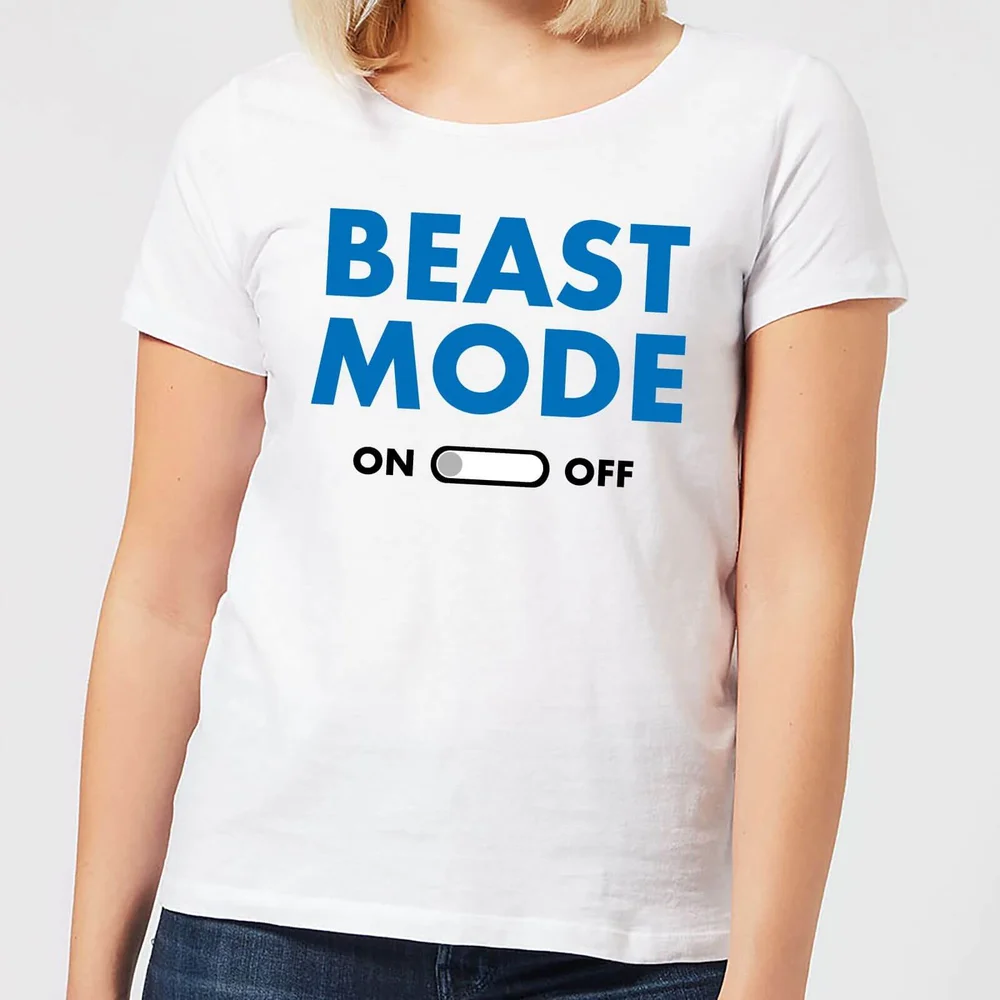 Beast Mode On Women's T-Shirt - White - S - Wit Afbeelding 1