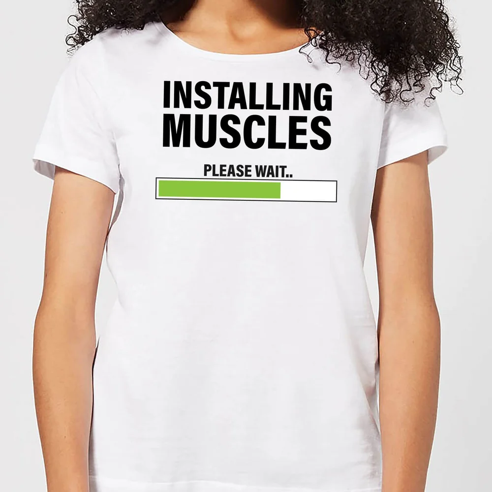 Installing Muscles Women's T-Shirt - White - S - Wit Afbeelding 1