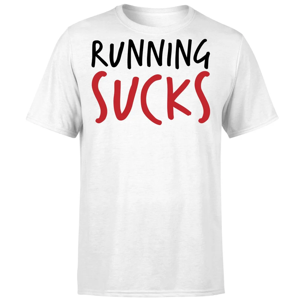 Running Sucks T-Shirt - White - S - Wit Afbeelding 1