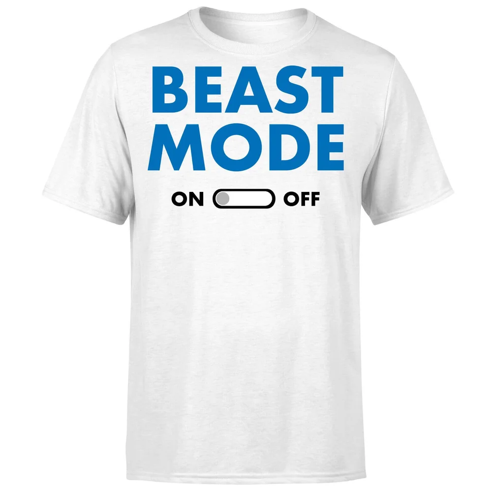 Beast Mode On T-Shirt - White - S - Wit Afbeelding 1