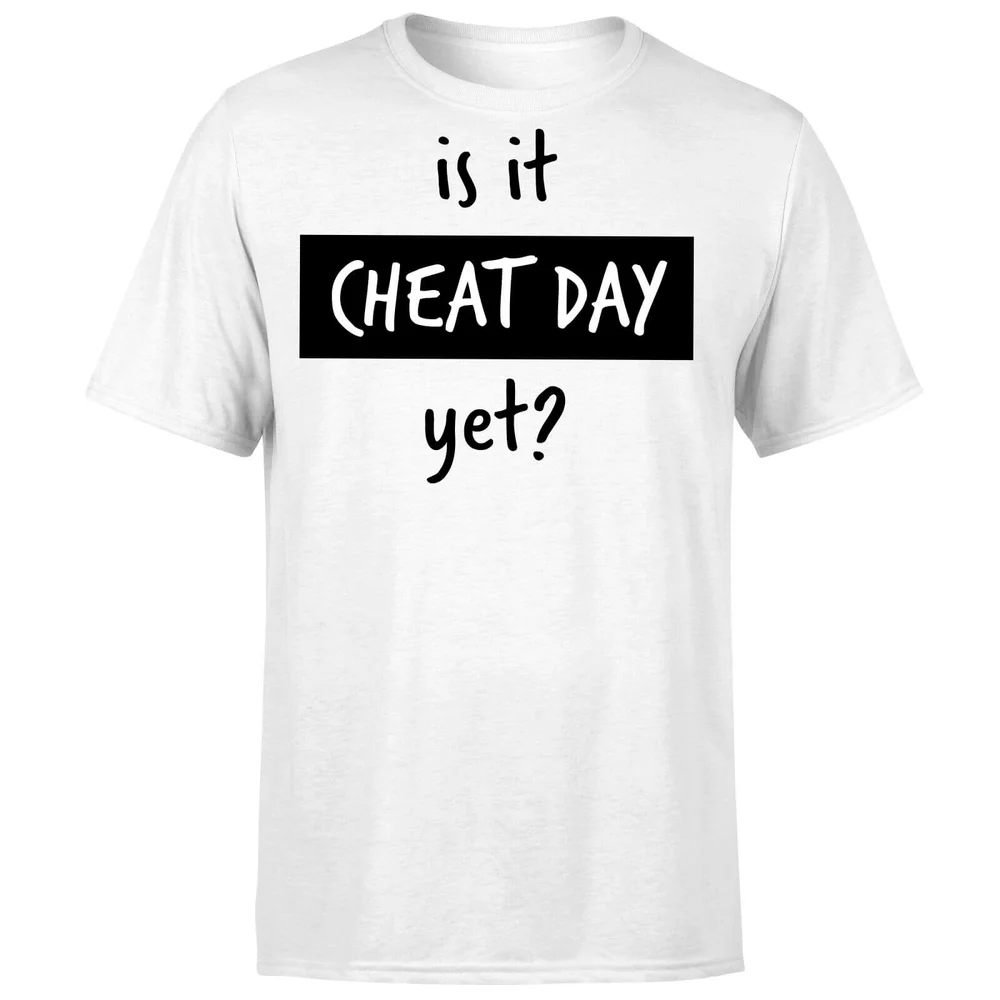 Is it Cheat Day T-Shirt - White - S - Wit Afbeelding 1