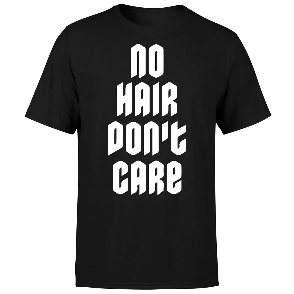 No Hair Dont Care T-Shirt - Black - S - Zwart Afbeelding 1