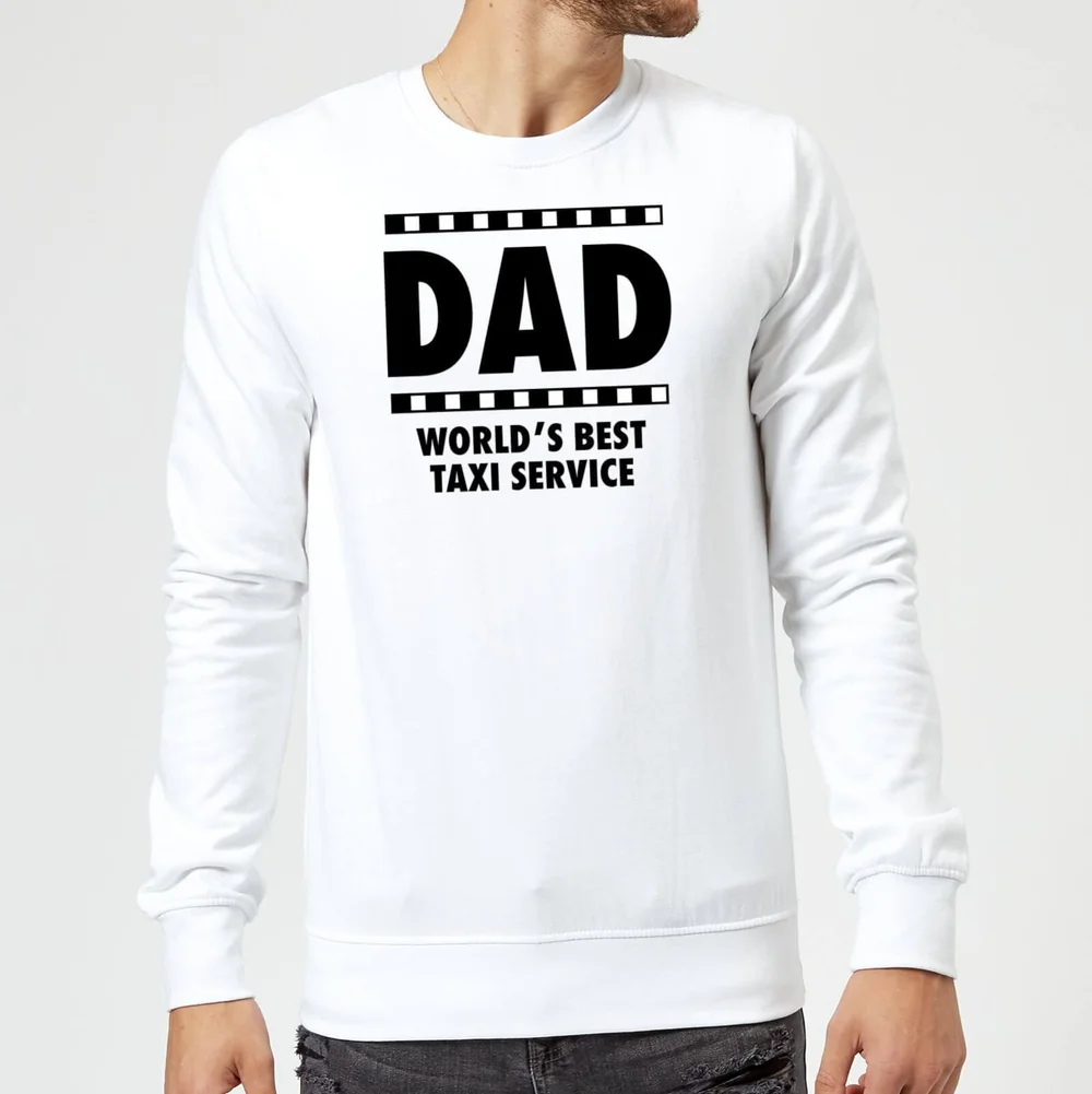Dad Taxi Service Sweatshirt - White - S - Wit Afbeelding 1
