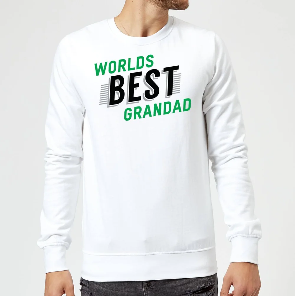 Worlds Best Grandad Sweatshirt - White - S - Wit Afbeelding 1