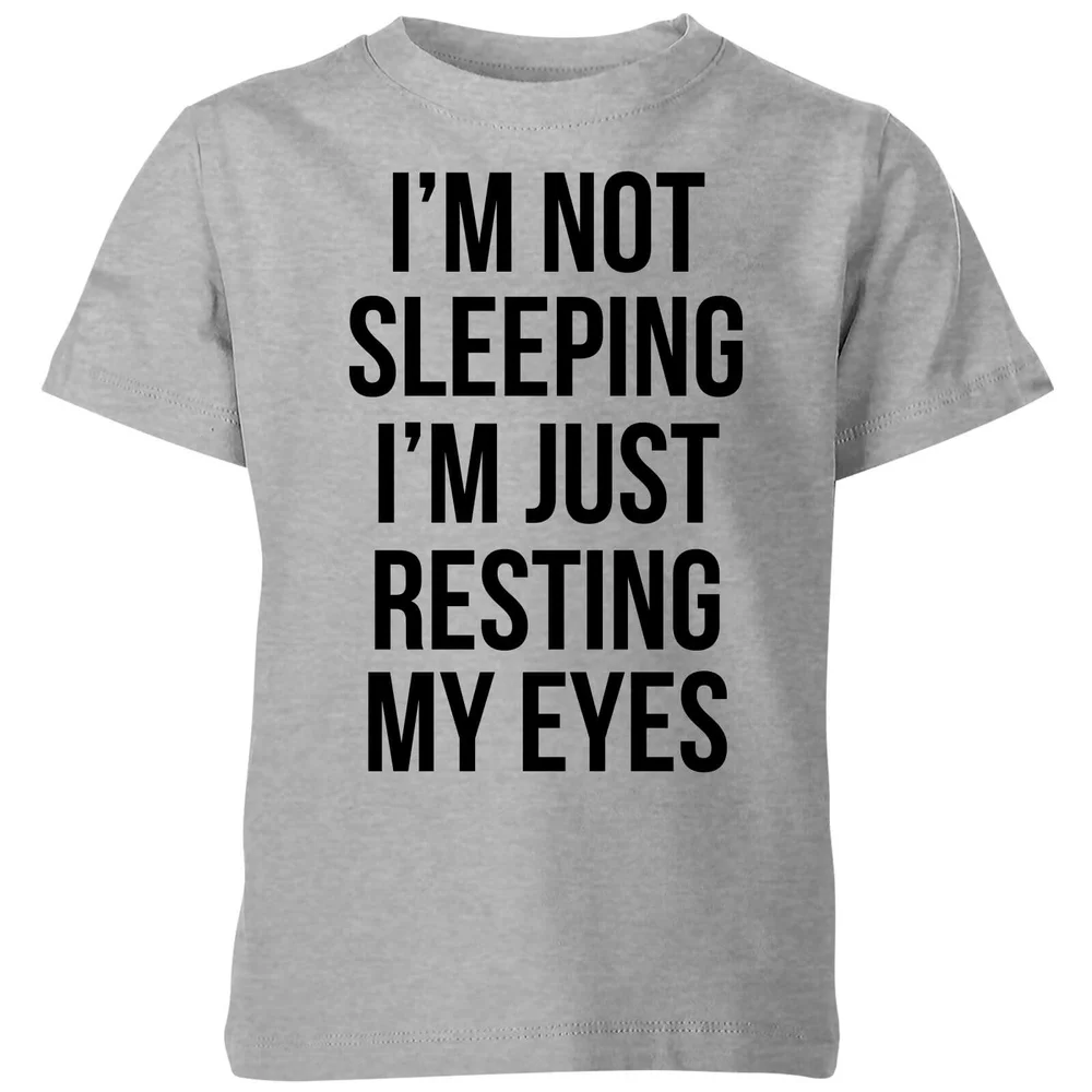My Little Rascal Im not Sleeping Im Resting my Eyes Kids' T-Shirt - Grey - 98/104 (3-4 jaar) - Grijs Afbeelding 1