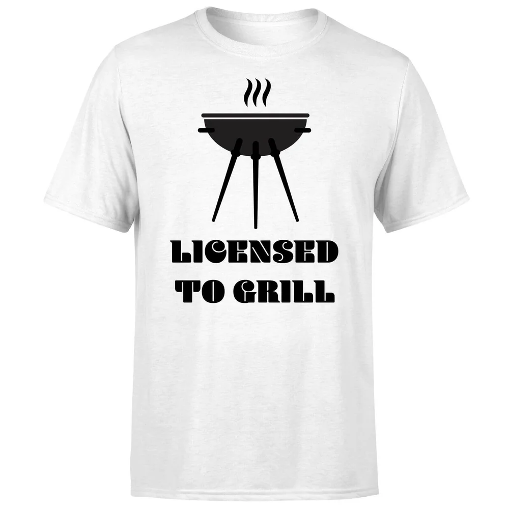 Licensed to Grill T-Shirt - White - S - Wit Afbeelding 1