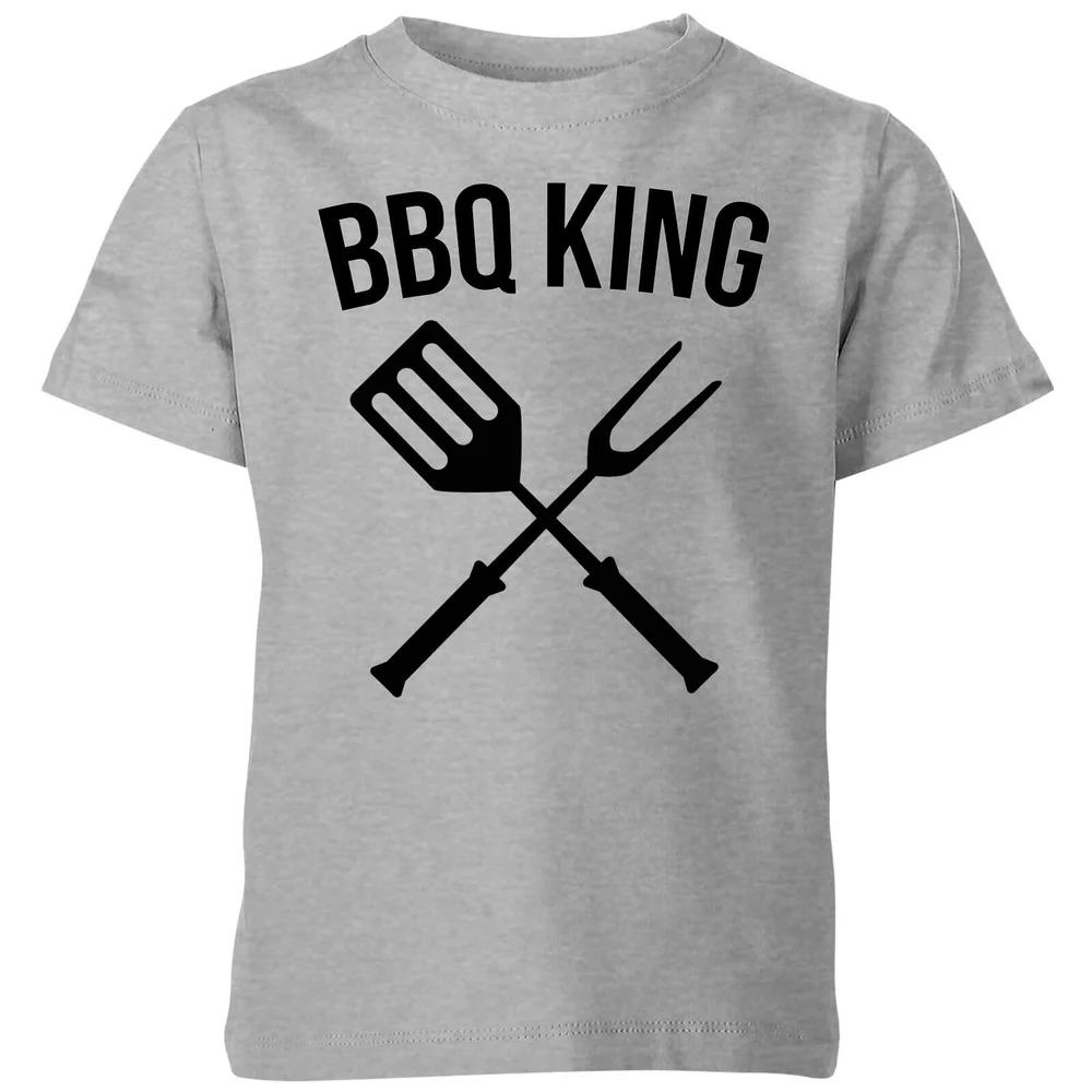 BBQ King Kids' T-Shirt - Grey - 98/104 (3-4 jaar) - Grijs Afbeelding 1