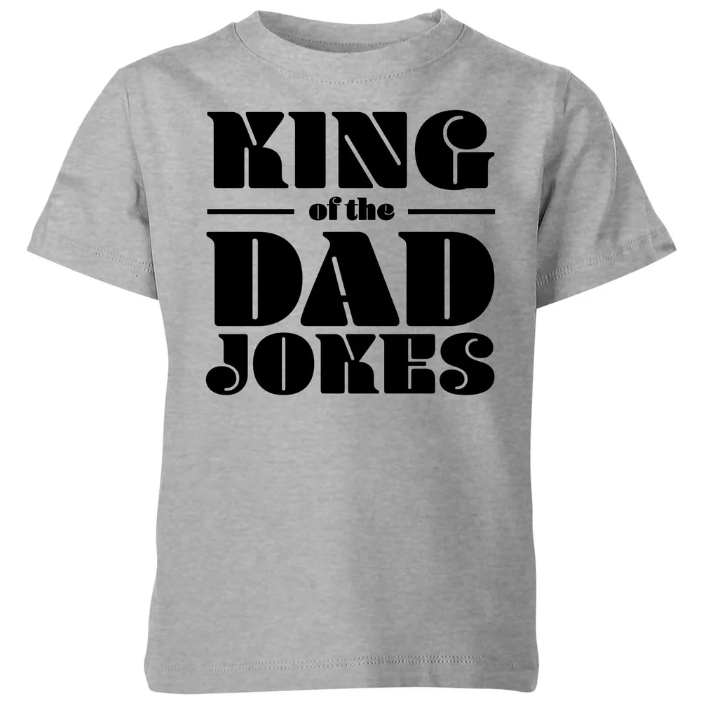 King of the Dad Jokes Kids' T-Shirt - Grey - 98/104 (3-4 jaar) - Grijs Afbeelding 1