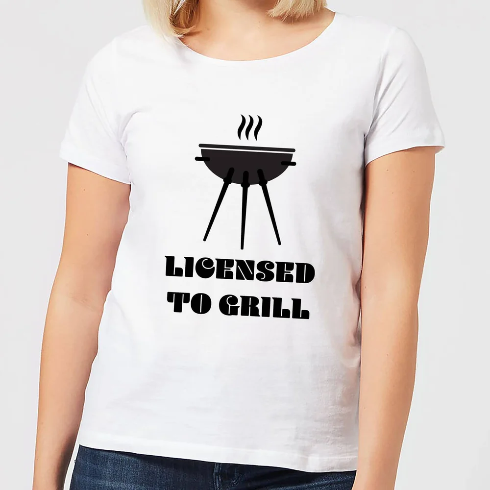 Licensed to Grill Women's T-Shirt - White - S - Wit Afbeelding 1