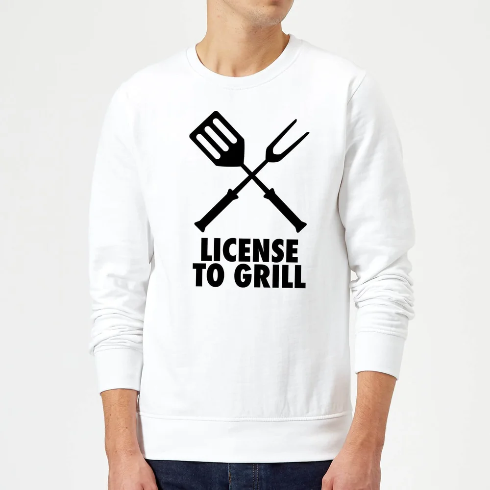 License to Grill Sweatshirt - White - S - Wit Afbeelding 1