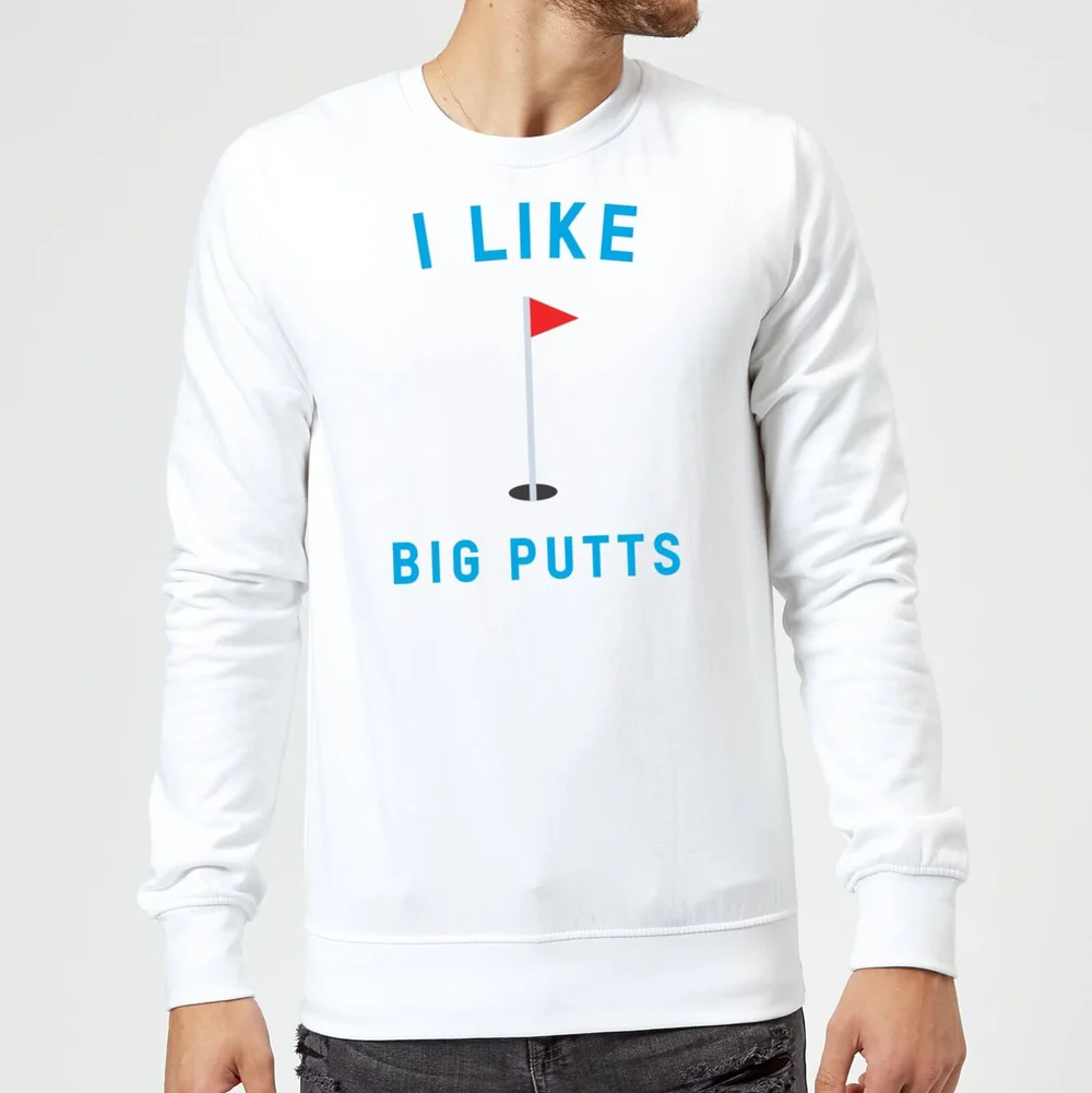 I Like Big Putts Sweatshirt - White - S - Wit Afbeelding 1