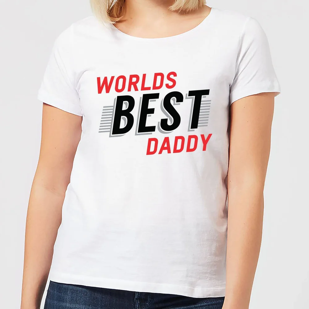 Worlds Best Daddy Women's T-Shirt - White - S - Wit Afbeelding 1