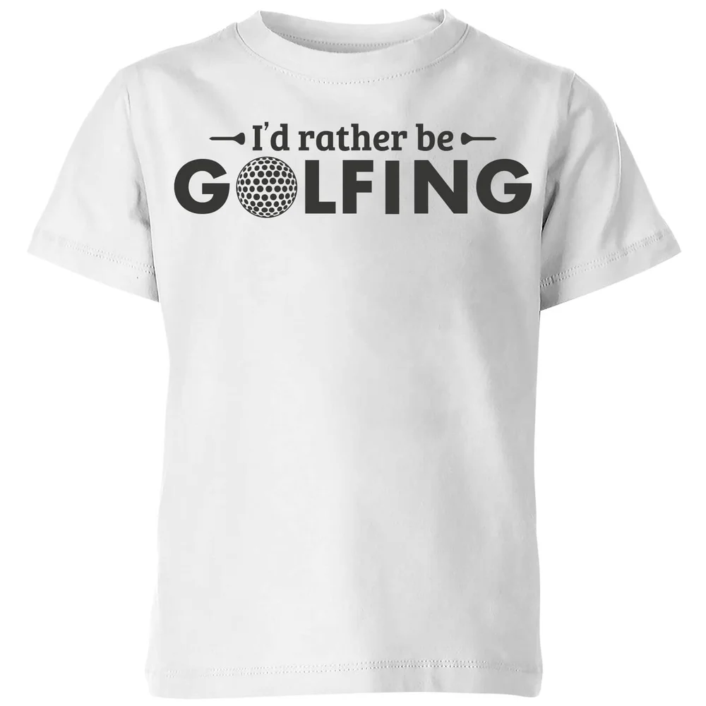 Id rather be Golfing Kids' T-Shirt - White - 98/104 (3-4 jaar) - Wit Afbeelding 1