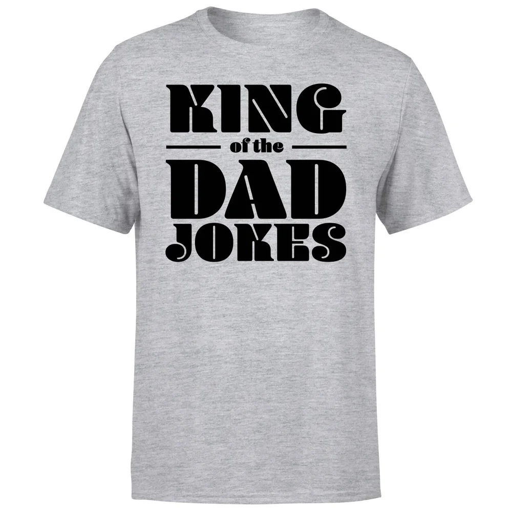 King of the Dad Jokes T-Shirt - Grey - S - Grijs Afbeelding 1