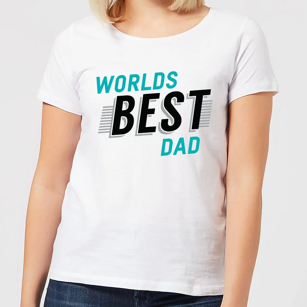 Worlds Best Dad Women's T-Shirt - White - S - Wit Afbeelding 1