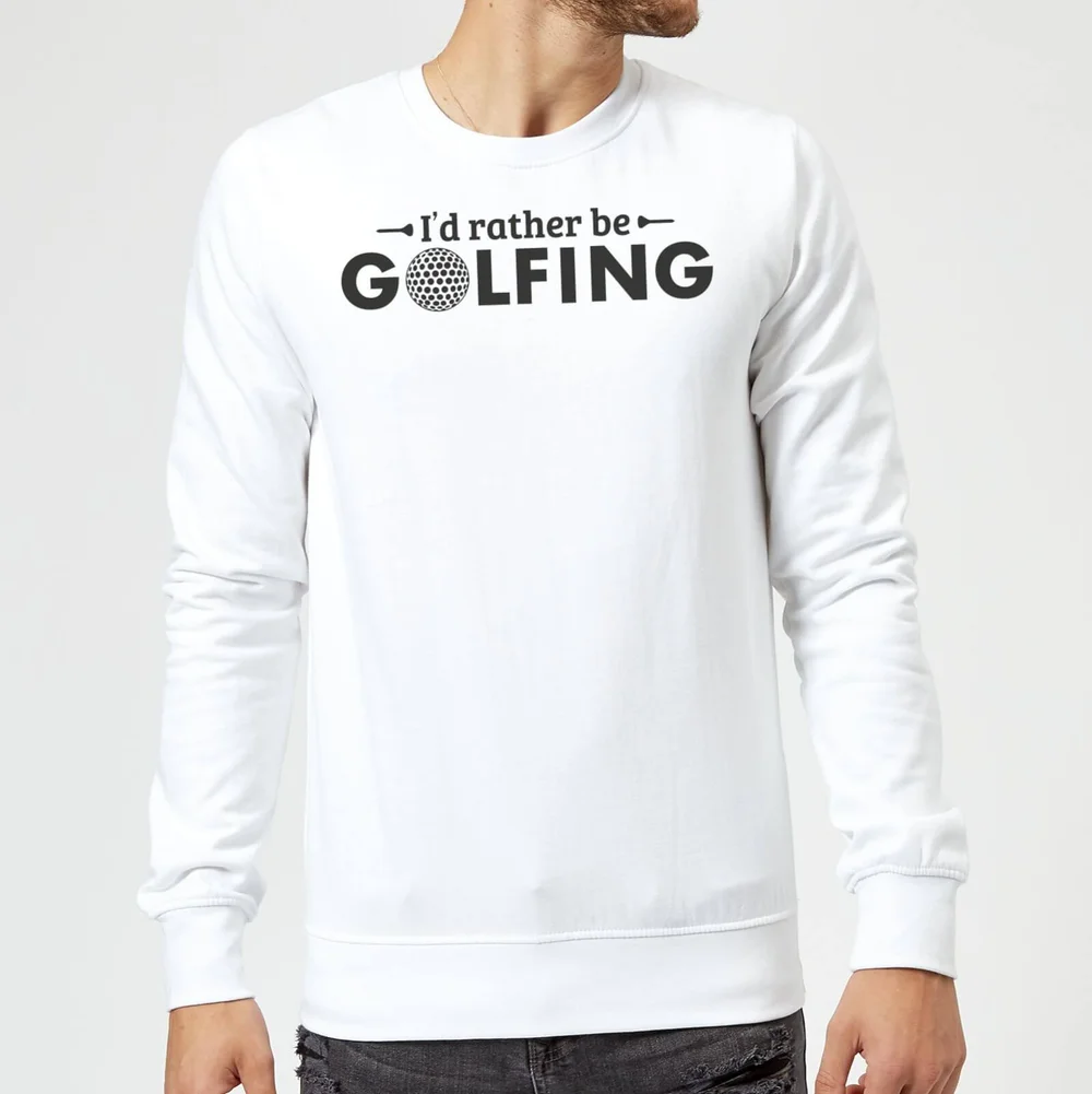 Id rather be Golfing Sweatshirt - White - S - Wit Afbeelding 1
