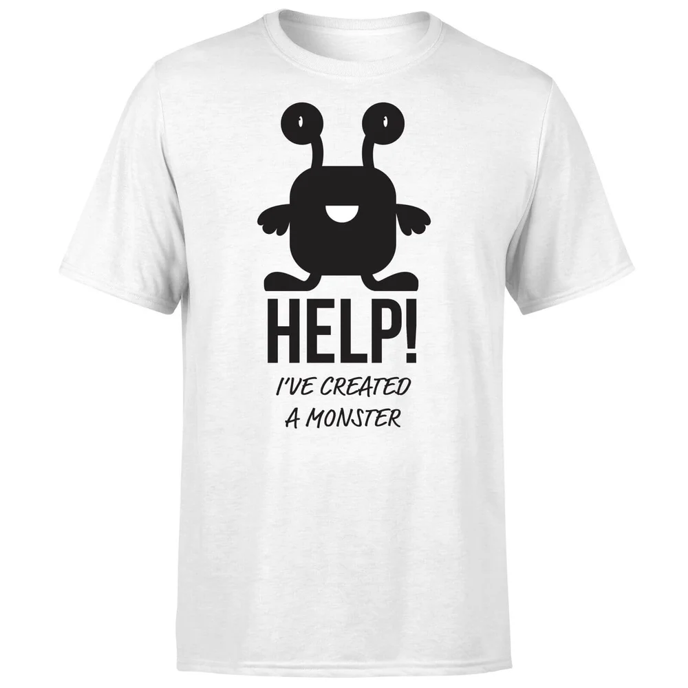 HELP Ive Created a Monster T-Shirt - White - S - Wit Afbeelding 1