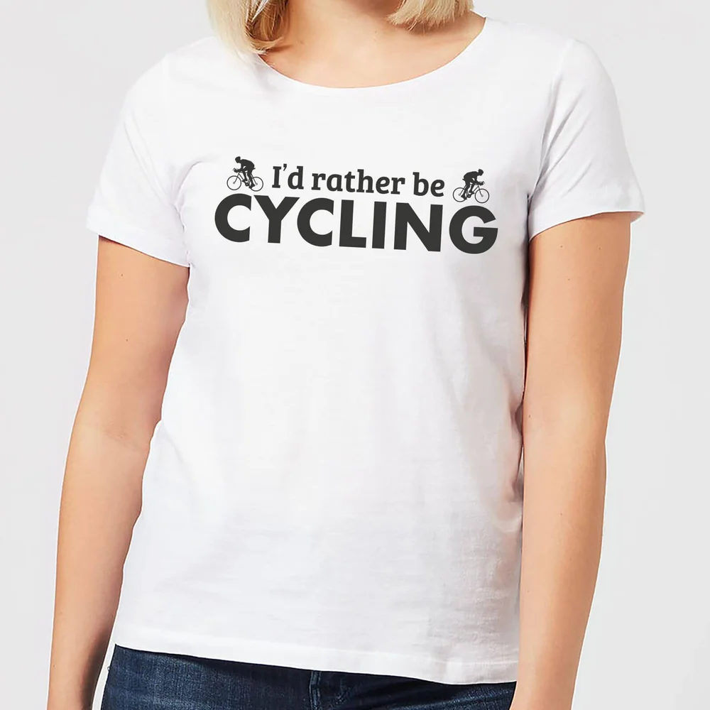 I'd Rather be Cycling Women's T-Shirt - White - S - Wit Afbeelding 1