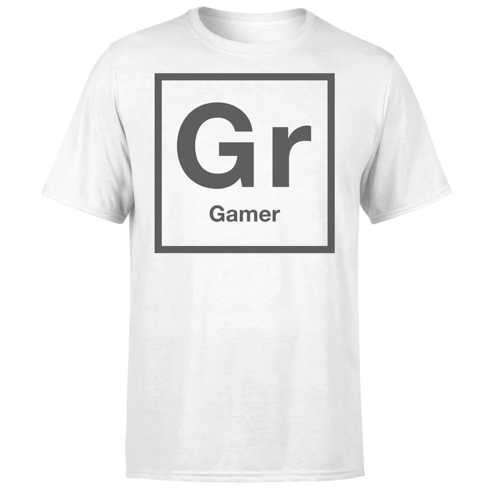 Periodic Gamer T-Shirt - White - S - Wit Afbeelding 1