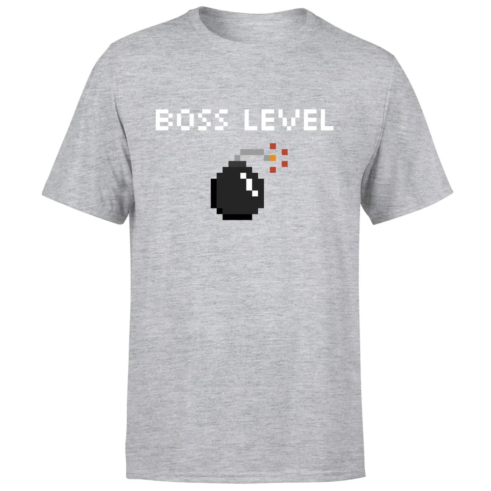 Boss Level Gaming T-Shirt - Grey - S - Grijs Afbeelding 1