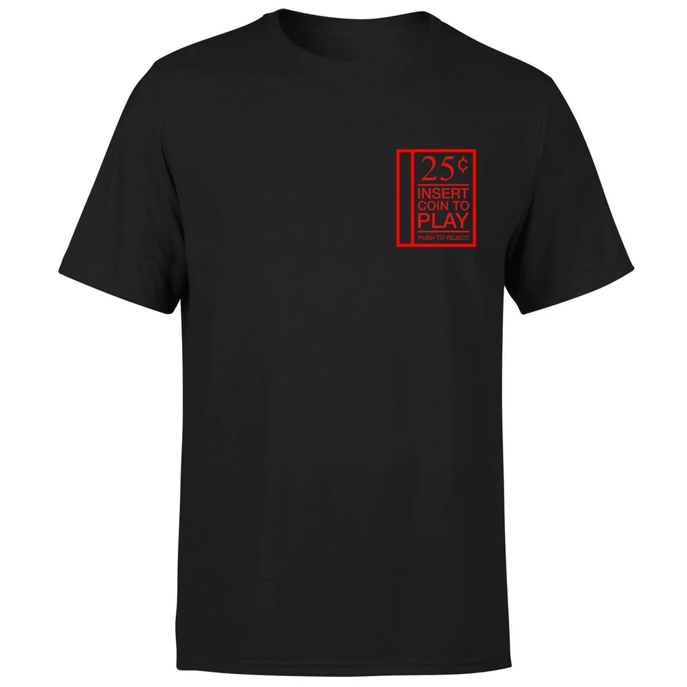 Insert Coint to Play T-Shirt - Black - S - Zwart Afbeelding 1