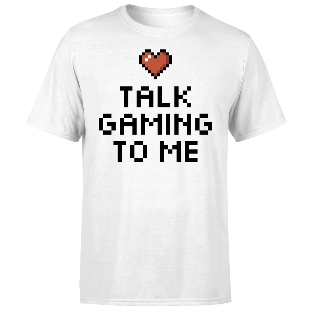 Talk Gaming to Me T-Shirt - White - S - Wit Afbeelding 1