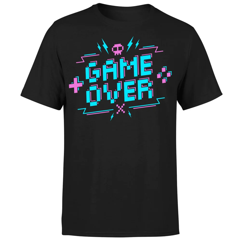 Game Over Gaming T-Shirt - Black - S - Zwart Afbeelding 1
