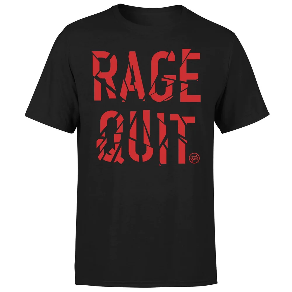 Rage Quit T-Shirt - Black - S - Zwart Afbeelding 1