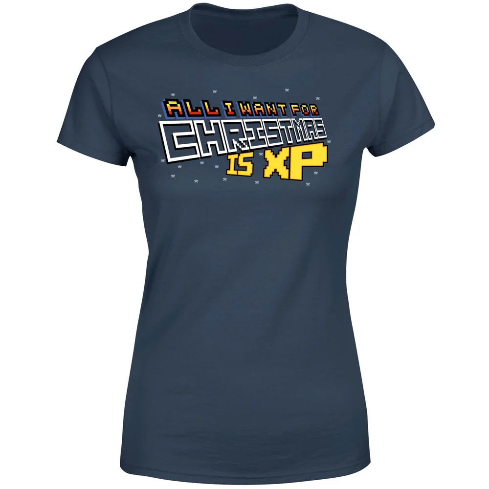 All I Want For Xmas Is XP Women's T-Shirt - Navy - S - Navy blauw Afbeelding 1
