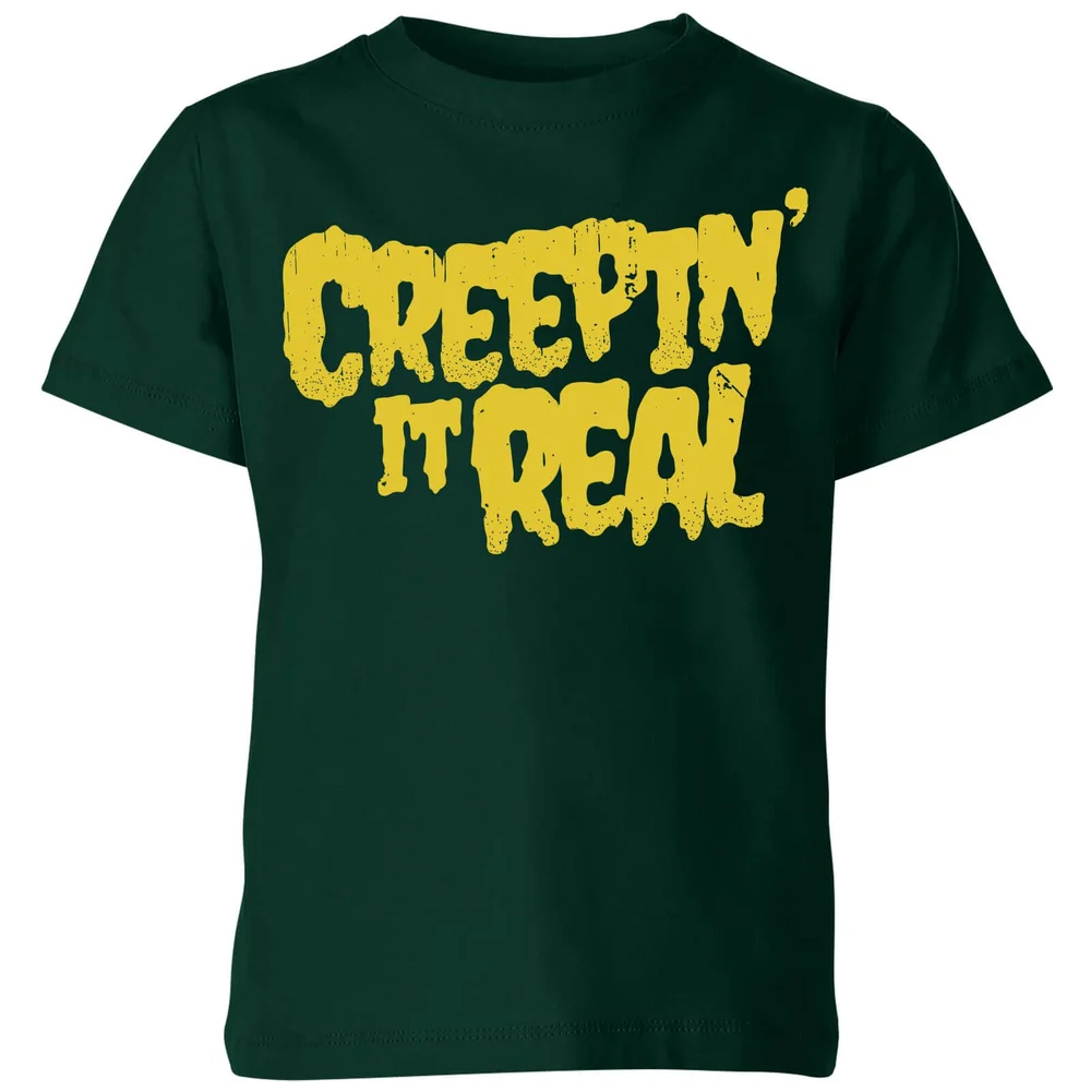 Creepin it Real Kids' T-Shirt - Forest Green - 98/104 (3-4 jaar) - Forest Green Afbeelding 1