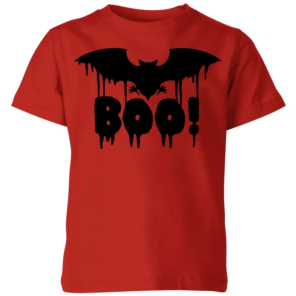 Boo Bat Kids' T-Shirt - Red - 98/104 (3-4 jaar) Afbeelding 1
